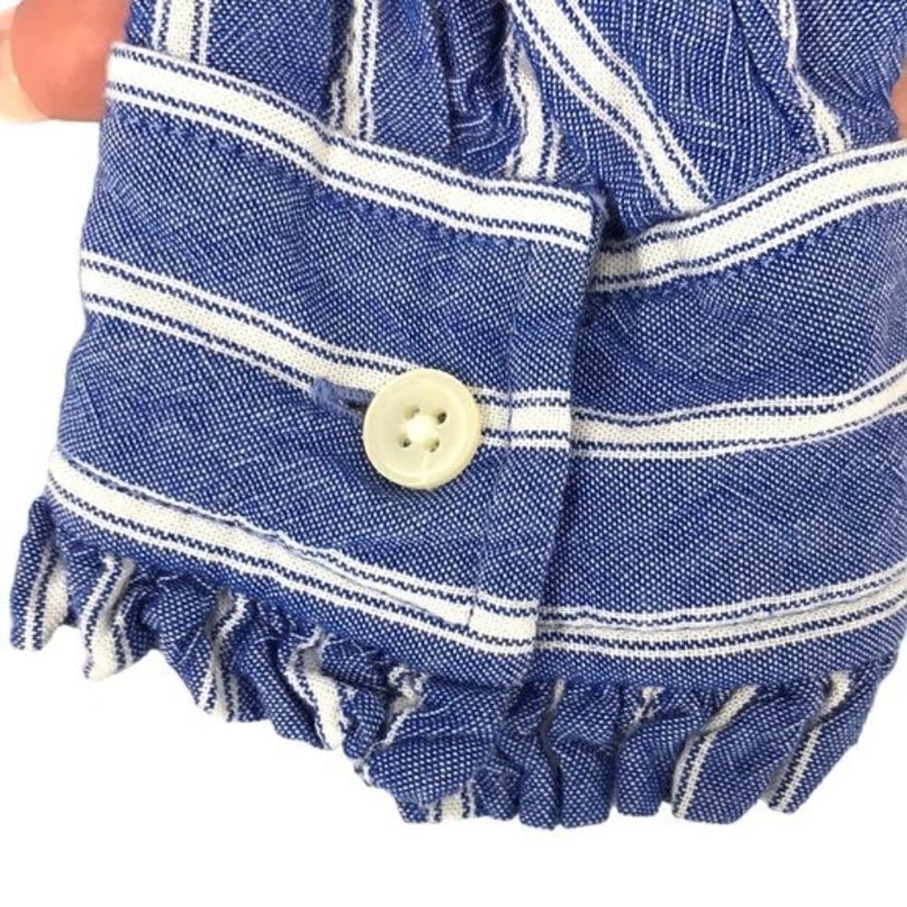 Loft Women's Button Down Blue with White Stripe Blouse Size Small - Picture 4 of 7